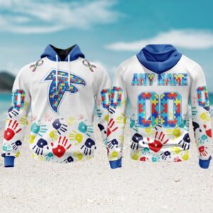 Personalized Atlanta Falcons x Autism Awareness Hoodie Personalized Atlanta Falcons x Autism Awareness Hoodie