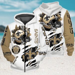 Personalized NFL New Orleans Saints Helmet Hoodie Personalized NFL New Orleans Saints Helmet Hoodie