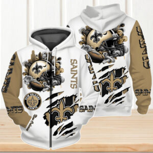 Personalized NFL New Orleans Saints Helmet Hoodie