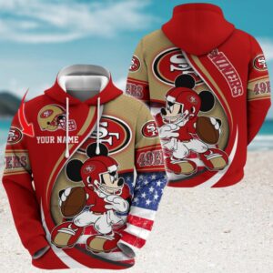 Personalized NFL San Francisco 49ers Mickey Mouse Hoodie Personalized NFL San Francisco 49ers Mickey Mouse Hoodie