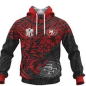 Personalized San Francisco 49ers Polynesian Style Lion Tatoo Hoodie