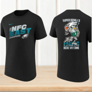 Philadelphia Eagles 2025 NFC East Champions Super Bowl LX Here We Come T Shirt