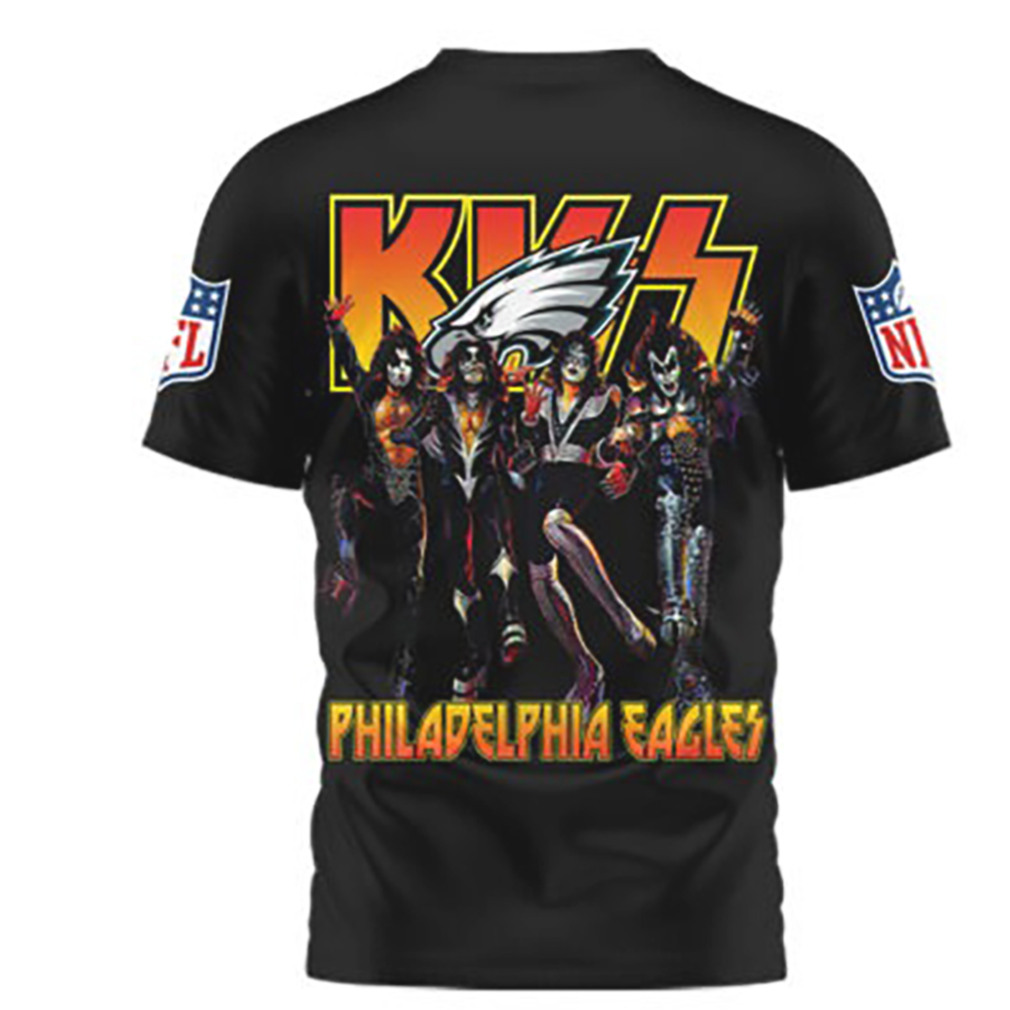 Philadelphia Eagles Game Day 2026 Official NFL Kiss Band 3D Shirt Philadelphia Eagles Game Day 2026 Official NFL Kiss Band 3D Shirt