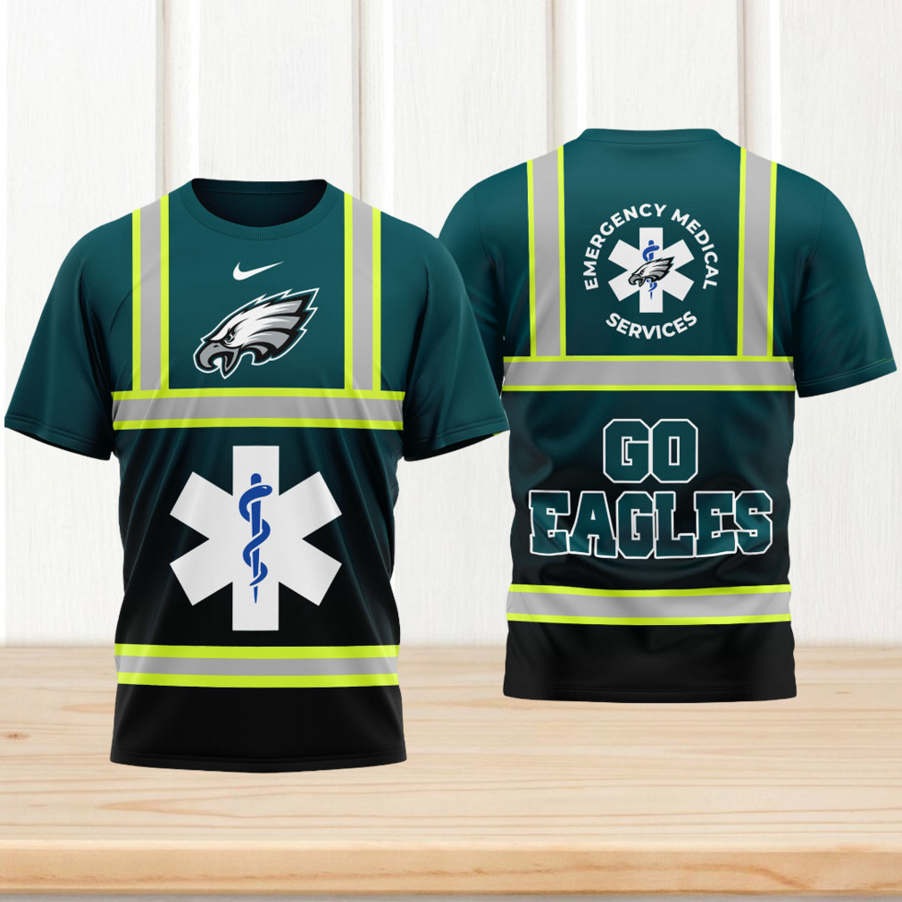 Philadelphia Eagles Gameday Playoffs 2026 NFL National EMT & Paramedic Day 3D Shirt Philadelphia Eagles Gameday Playoffs 2026 NFL National EMT & Paramedic Day 3D Shirt