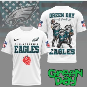 Philadelphia Eagles “Green Day Meets Football” Cartoon Graphic Tee