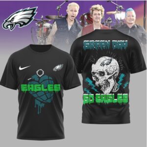 Philadelphia Eagles Green Day Mohawk Skull Punk T Shirt
