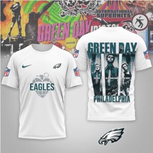 Philadelphia Eagles Green Day Rock Band Mashup Nike Performance Football Fan T Shirt