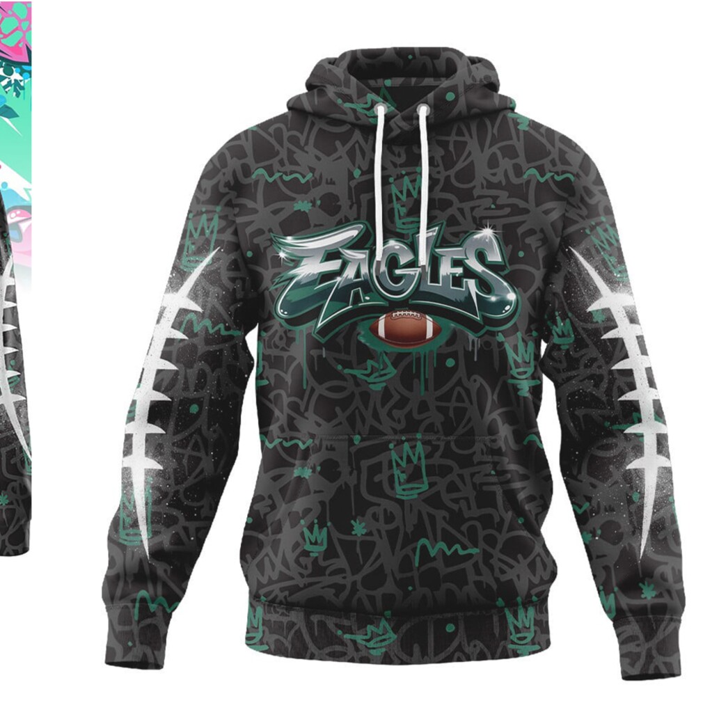 Philadelphia Eagles Midnight Green Graffiti Game Day NFL Shirt Philadelphia Eagles Midnight Green Graffiti Game Day NFL Shirt