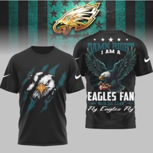 Philadelphia Eagles Official NFL Fly Eagles Fly 3D Shirt