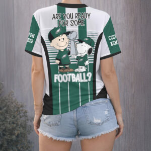 Philadelphia Eagles Official Super Bowl x Peanut V neck Baseball Jersey Philadelphia Eagles Official Super Bowl x Peanut V neck Baseball Jersey