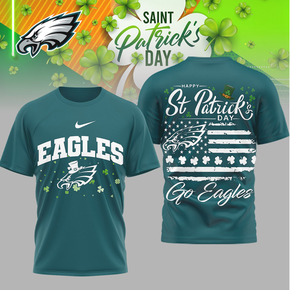 Philadelphia Eagles St. Patrick's Day Shamrock T Shirt Philadelphia Eagles St. Patrick's Day Shamrock T Shirt