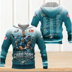 Philadelphia Eagles Super Bowl LIX Champions Victory Game Day NFL Football Hoodie
