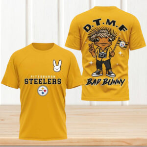Pittsburgh Slers Bad Bunny DTMF Frog Yellow Football Fan T Shirt