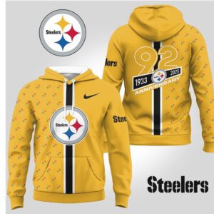 Pittsburgh Steelers 1933 2025 Anniversary Commemorative Hoodie