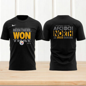 Pittsburgh Steelers 2025 AFC North Division Champions NFL T shirt Pittsburgh Steelers 2025 AFC North Division Champions NFL T shirt