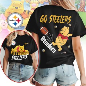 Pittsburgh Steelers Football Official NFL Winnie The Pooh Fan Shirt