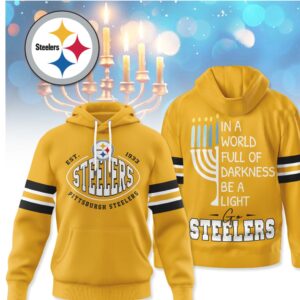 Pittsburgh Steelers Hanukkah In a World Full of Darkness Be A Light Hoodie