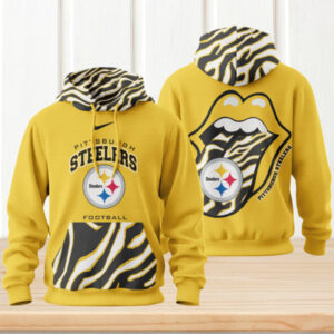 Pittsburgh Steelers Rolling Stones Zebra NFL Fan Hoodie