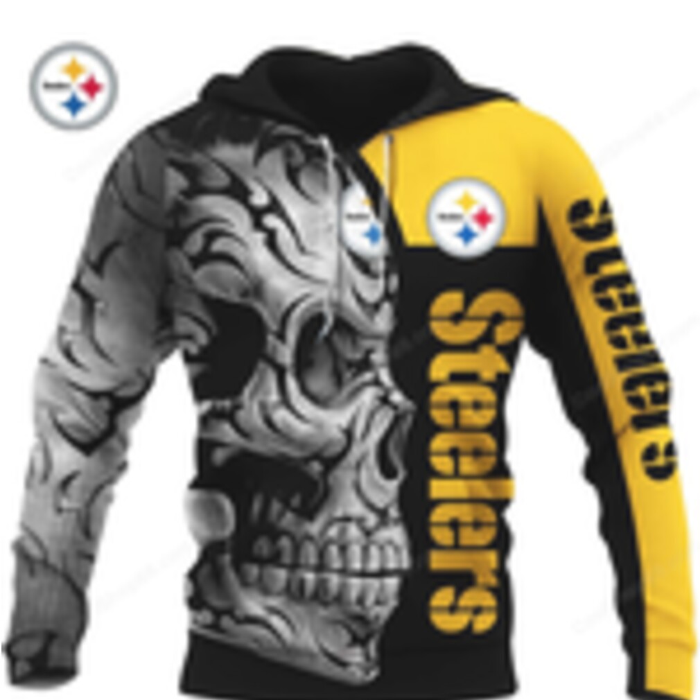 Pittsburgh Steelers Skull Fury NFL Hoodie Pittsburgh Steelers Skull Fury NFL Hoodie