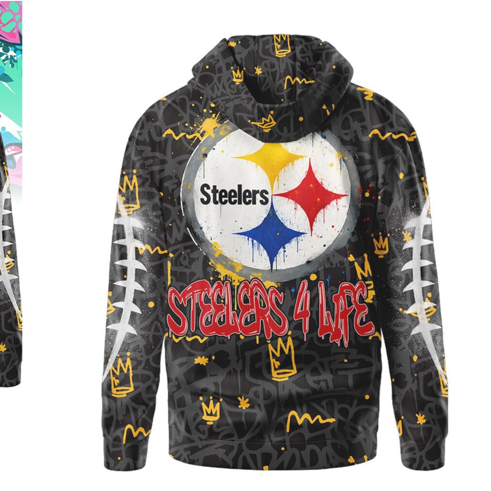 Pittsburgh Steelers “Steelers 4 Life” Graffiti Game Day NFL Shirt Pittsburgh Steelers “Steelers 4 Life” Graffiti Game Day NFL Shirt