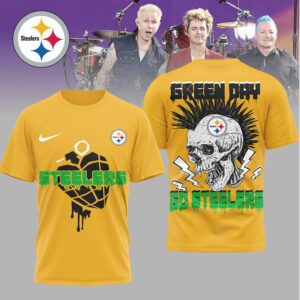 Pittsburgh Steelers x Green Day Punk Skull Mohawk Fan Tee Pittsburgh Steelers x Green Day Punk Skull Mohawk Fan Tee