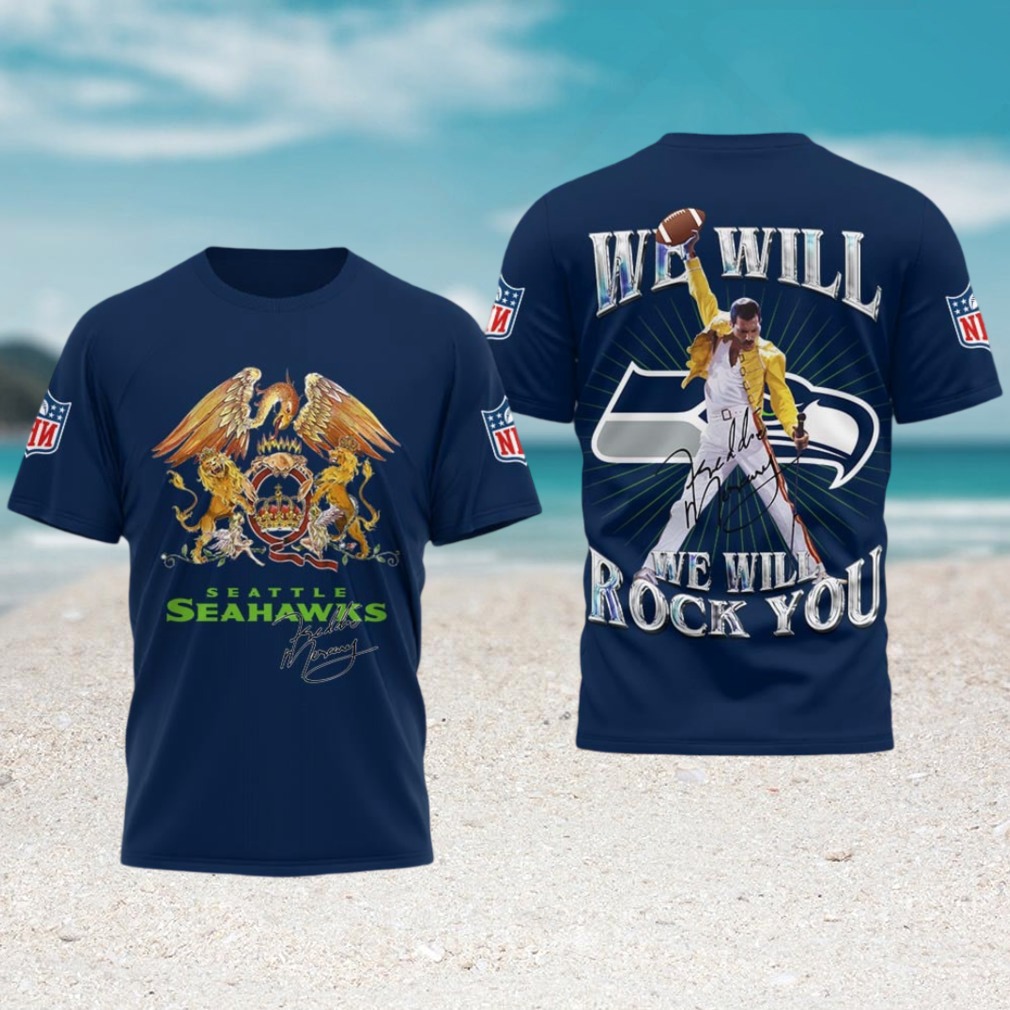 Queen Band Freddie Mercury Seattle Seahawks Rock You Music Fan Sportswear Shirt Queen Band Freddie Mercury Seattle Seahawks Rock You Music Fan Sportswear Shirt