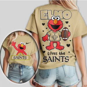 Saints Football Official NFL Elmo Fan 3D Shirt