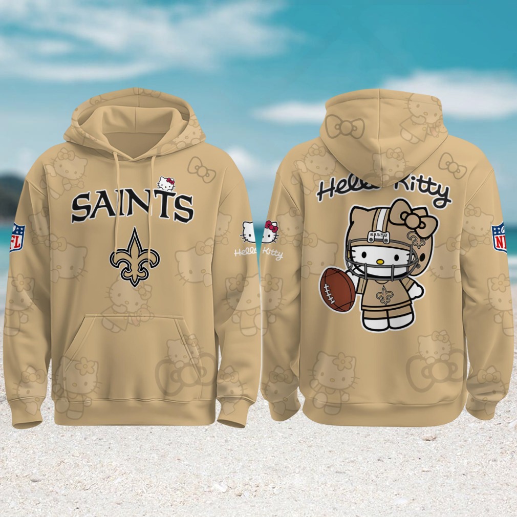 Saints x Hello Kitty NFL Fan Football Hoodie Saints x Hello Kitty NFL Fan Football Hoodie