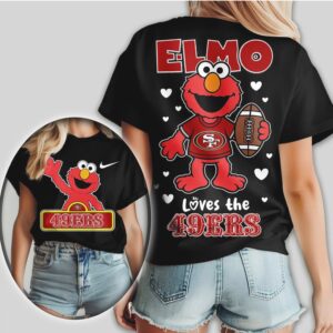San Francisco 49ers Football Official NFL Elmo Fan 3D Shirt