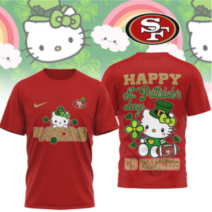 San Francisco 49ers Hello Kitty St. Patrick’s Day Lucky Leprechaun Football T Shirt San Francisco 49ers Hello Kitty St. Patrick’s Day Lucky Leprechaun Football T Shirt