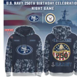 San Francisco 49ers Navy 250th Birthday NFL Hoodie San Francisco 49ers Navy 250th Birthday NFL Hoodie