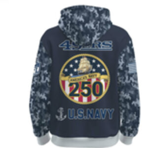San Francisco 49ers Navy 250th Birthday NFL Hoodie