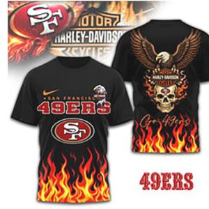 San Francisco 49ers Official NFL Eagle Harley Davidson 3D Shirt San Francisco 49ers Official NFL Eagle Harley Davidson 3D Shirt