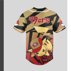 San Francisco 49ers Official NFL Pikachu Jersey Shirt San Francisco 49ers Official NFL Pikachu Jersey Shirt