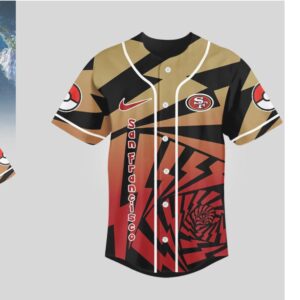 San Francisco 49ers Official NFL Pikachu Jersey Shirt