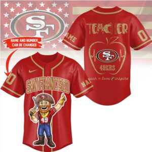 San Francisco 49ers Official NFL Teacher Appreciation Month Jersey Shirt
