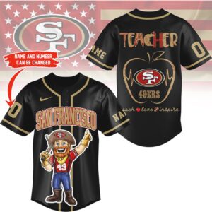 San Francisco 49ers Official NFL Teacher Appreciation Month Jersey Shirt