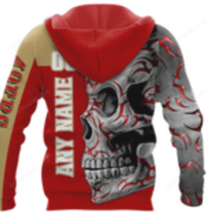 San Francisco 49ers Skull NFL Fan Football Hoodie