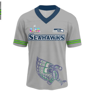 Seattle Seahawks Bring On The 12 Grey V Neck Football Jersey Fan Apparel Seattle Seahawks Bring On The 12 Grey V Neck Football Jersey Fan Apparel