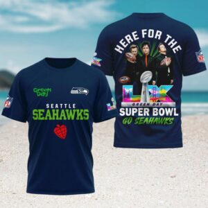 Seattle Seahawks Green Day Super Bowl LX T Shirt NFL Rock Band T Shirt Seattle Seahawks Green Day Super Bowl LX T Shirt NFL Rock Band T Shirt