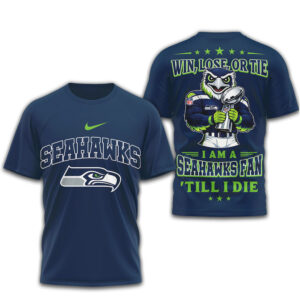 Seattle Seahawks Official NFL Football Fan Till I Die 3D Shirt