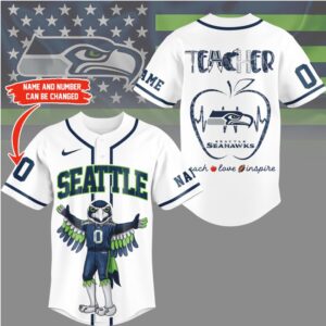 Seattle Seahawks Official NFL Teacher Appreciation Month Jersey Shirt