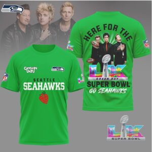 Seattle Seahawks x Green Day Super Bowl LIX Rock Crossover Tee