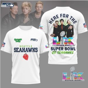 Seattle Seahawks x Green Day Super Bowl LIX Rock Crossover Tee