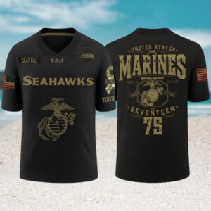 Seattle Seahawks x U.S Marine Corps Dark Gameday Jersey Seattle Seahawks x U.S Marine Corps Dark Gameday Jersey