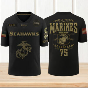 Seattle Seahawks x U.S Marine Corps Dark Gameday Jersey