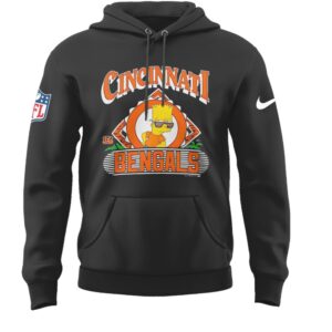 Simpson Family Charater Cartoon x NFL Bengals Hoodie Simpson Family Charater Cartoon x NFL Bengals Hoodie