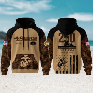 Special Edition San Francisco 49ers x US MC 250th Birthday Hoodie Special Edition San Francisco 49ers x US MC 250th Birthday Hoodie