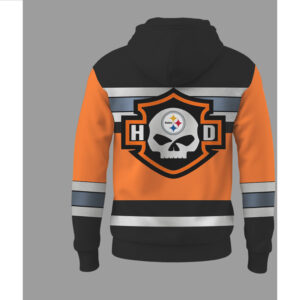 Steelers Nation Harley Davidson Skull NFL Hoodie Steelers Nation Harley Davidson Skull NFL Hoodie