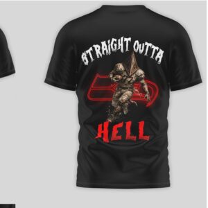 Straight Outta Hell Seattle Seahawks Pyramid Head Horror Mashup Training T Shirt